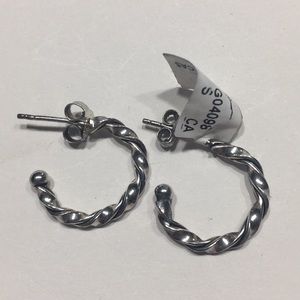 Sterling silver small hoops